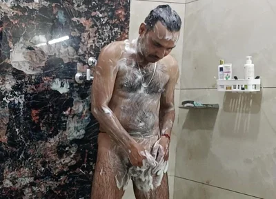 Indian Desi Man Sex and Show Shower Shoe and Masterbation