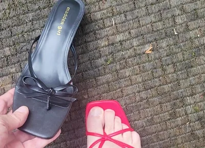 Cumming in Heels Outside Again!