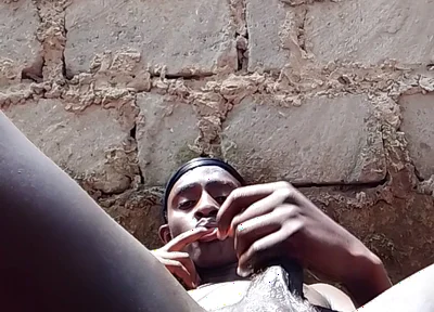 Twink with a Big Black Dick Jerks off in a Hot Vedio Out in Public as Neighbours Watch