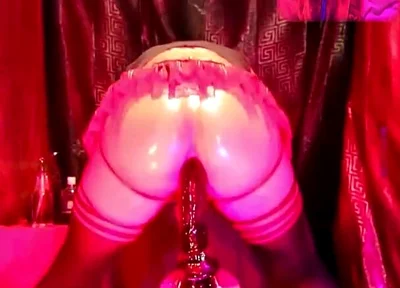 With My Hole so Hot, Lubed, and Wet. Bouncing My Booty, Jumping on My Dildo, and Wearing My Miniskirt 1.