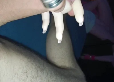 French Manicure Very Cute Handjob Performed by My Sex Doll Cindy