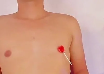 Femboy Let Your Stepbrother's Best Friend Play with His Sweet Nipples