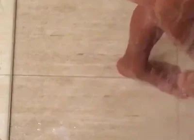 My Showering - 2 Times with Slim Belly and 1 Time with Big Bloated Belly