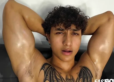 Muscle Latino Twink Handjob