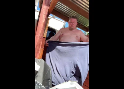 Blue Collar Stepdaddy Yard Work Piss and Cum