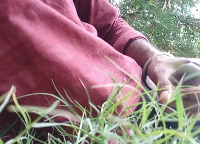 While Roaming in the Field, He Started Hitting the Hilt