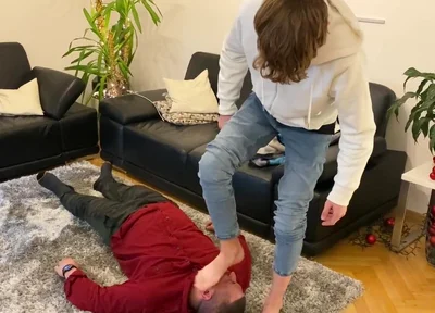 Master k stinky feet licking