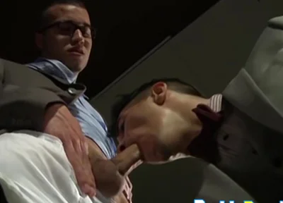 Other Lusty Businessmen Drain Their Balls In The Basement - Brock Rustin