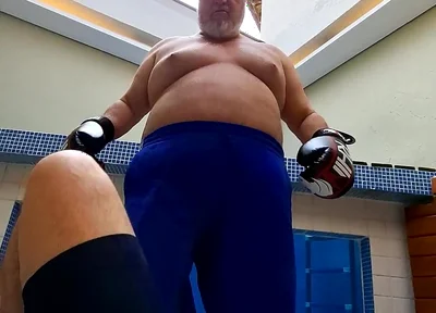 POV Stepdaddy Boss Boxer Training Session