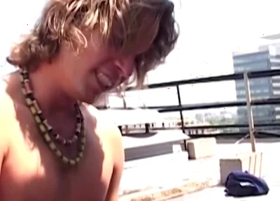 Bareback Rooftop Scene-1 Gay Friends Fucking Hard on the Rooftop