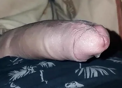 Bald Big Dick Is Very Excited at Night and Dripping Precum!