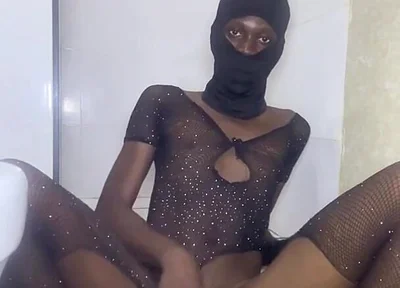 Sexy Femboy in Lingerie Playing with His Hole