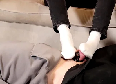 Chastity Boy Serves as a Foot Stool (4k)