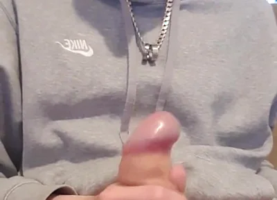 Skinny Lad Pulls Back Skin to Show Bellend