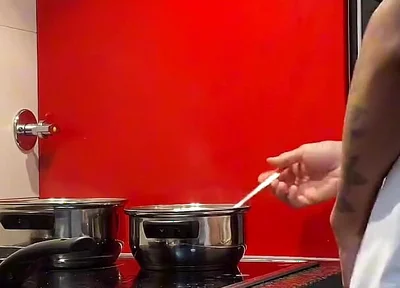 Jacking off and Cumming in the Kitchen