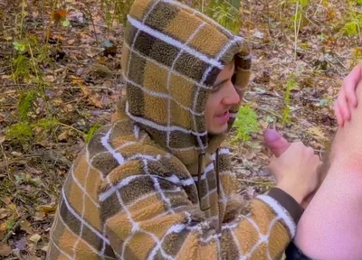 Getting My Cock Sucked in the Woods