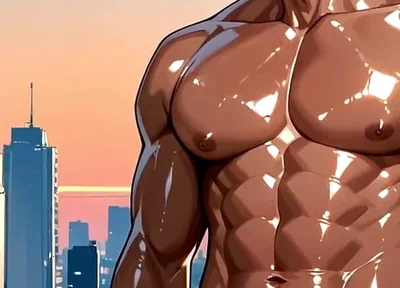 Ai Generated Intense Muscle Men