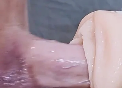 Big Slippery Cock Cums for Fleshlight Asmr Moaning Grunting