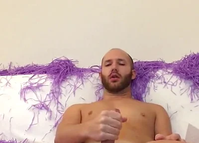Straight Jerking on Sofa After Party