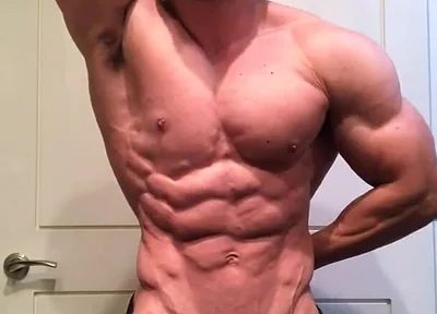 Jacked Bodybuilder Benji Bastian Flexing His Huge, Shredded, Muscles