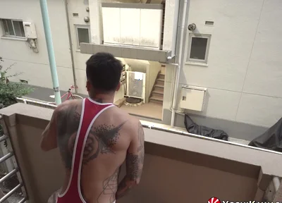 Yoshikawasakixxx - Yoshi Kawasaki Jerks off His Dick in Balcony