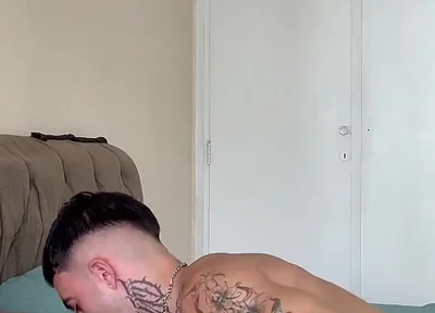 Tatted Papi Fucked by Muscle Bareback Sexy Hung Big Dick Latino