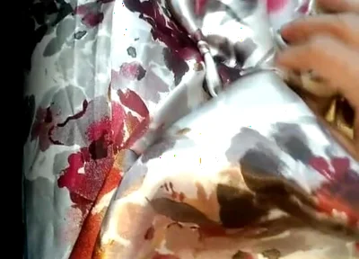 Satin Flower Dress Masturbation