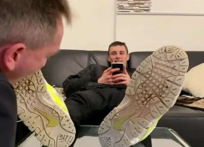 German smoking master sneaker licking