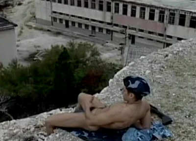 Young Muscular Soldier Strokes His Monster Cock Solo and Blasts a Massive Load