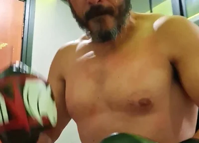 Gouine Wrestler - POV Muscle Worship Training Session