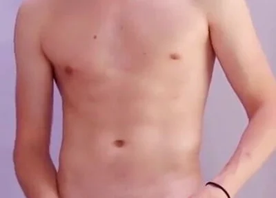 Gay teen playing with his hard cock and fingering his virgin hole