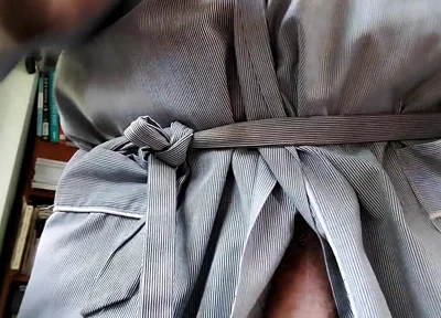 You See Pops Big Floppy Cock and Man Sack in His Robe