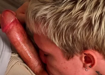 Guy with Huge Cock Fucks Young Guy Deep in Throat and Fills His Tight Ass with Cum