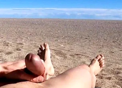 Cumming on the Beach and Getting Seen