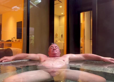 Stripping Down and Getting in the Hot Tub.