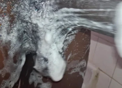 Cms Cleaning His Big Black Uncut Cock