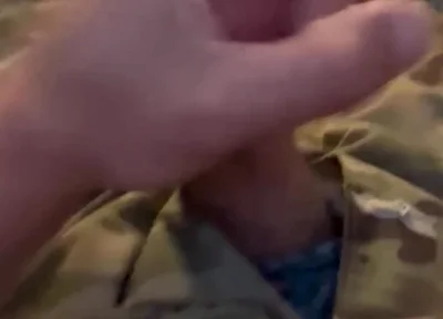 Jerking at My Sarge's Desk - Shooting Loads of Cum in My Uniform in My Barracks