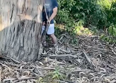 Amateur Straight Boy Caught Peeing Outdoors