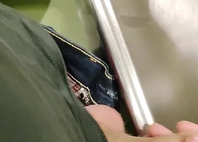 Young Skninny Boy Piss on the Train