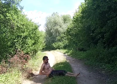 Risky Cock Jerking on an Abandoned Field / Risky Solo Outdoors