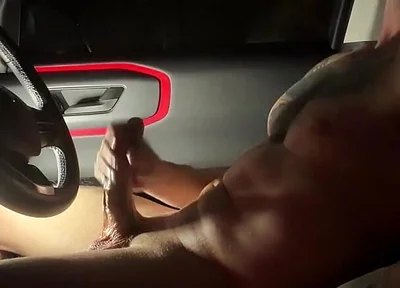 Car Masturbate and Cum