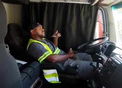Lunchtime, Alone Inside the Truck.