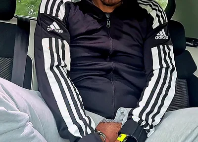 Chav-lad in a Tracksuit and White Socks Outside in Public Fun