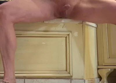 Tatted stepdad Rides Dildo