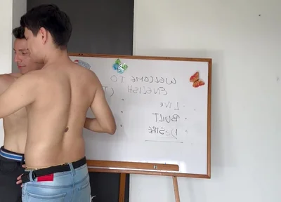 I'm Late to Class Because I Sucked Dicks in the College Bathroom, and to Make It up to My Teacher, I Let Him Fuck My Ass.