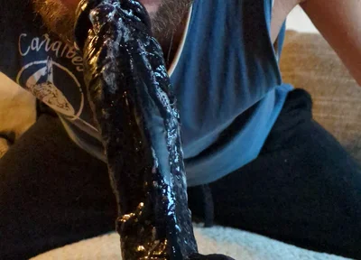 Very Sloppy Dildo Deepthroat, a Lot of Saliva Is Running Down the Cock