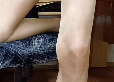 Handjob in Pantyhose After Work