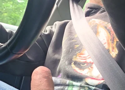 Straight Guy Gets Horny and Jerks off While Driving, He Almost Got Caught