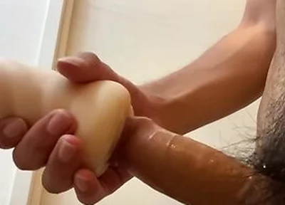 Massive Ejaculation By Squeezing The Phimosis Penis With Sexy Toy