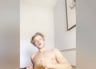 German Twink Is Jerking Off Until He